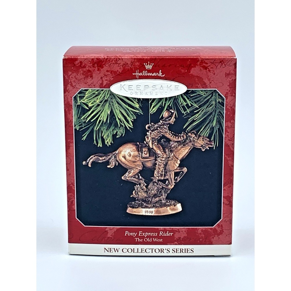 1998 Pony Express Rider #1 in Series The‎ Old West Hallmark Keepsake Ornament - Picture 10 of 13